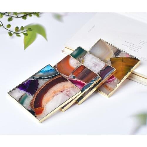 Ring Necklace Pendant Gem Agate Display Plate Home Decor Kitchen Accessories Room Decoration Heat Insulation Coasters Table Mat