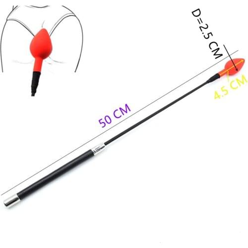Soft Silicone Anal Plug with Leather Riding Crop Horse Whip For Couples Women BDSM Fetish Flogger Masturbator Adult Products