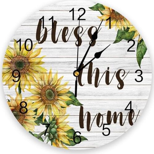 Sunflower Dragonfly Butterfly 3D Wall Clock Modern Design Living Room Decoration Kitchen Clock Art Wall Watch Home Decor