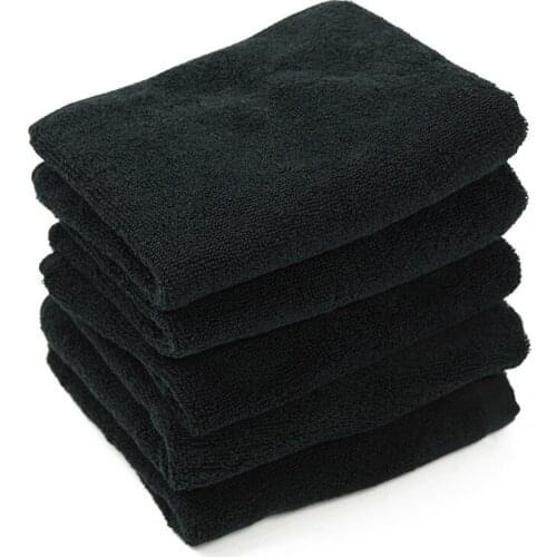 5 Pcs/lot New Simple Solid Black Face Towels 100% Cotton Hand Towel High Quality Luxury Hotel Bath Towel For Adults 34*70cm