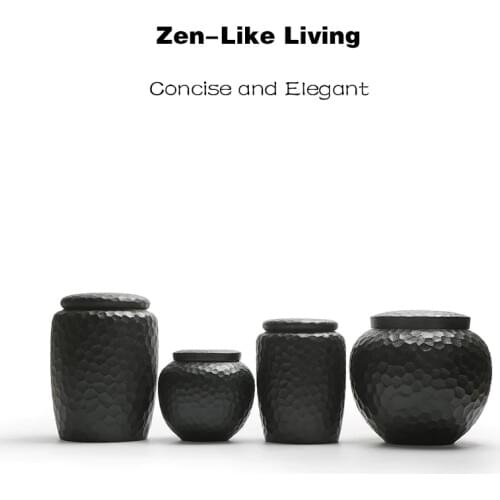 Pet Ashes Urn Pottery Funeral Urns Human Cremate Ash Holder Burial At Home In Niche Columbarium Zen-Like Living Style Memorial