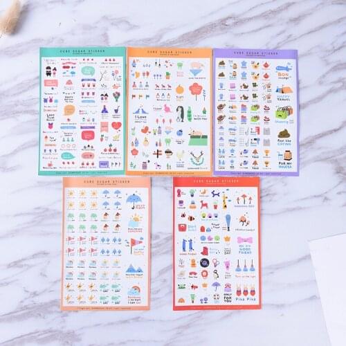 Cute Paper Stickers For DIY Po Album Scrapbook Calendar Diary Set