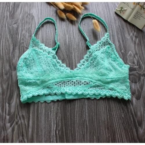 Ultra-thin transparent lace sweet home wireless bra underwear sexy bra