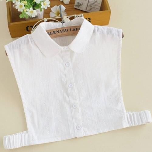 Korean White Stand Fake Collars Women Lapel Detachable Collars for Mens Shirt Removalbe Blouse Nep Kraagie Vestido Faux Cols