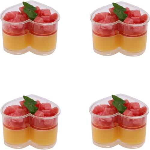 10/20PCS Mini Dessert Appetizer Cup 150ml Plastic Heart Shaped Tasting Sample Container Parfait Yogurt Mousses Dessert Cups