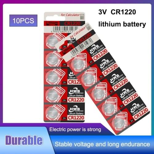 10pc For maxell cr1220 3v button cell coin batteries for watch DL1220 BR1220 ECR1220 LM1220 KCR1220 KL1220