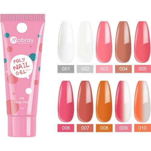 10pcs/lot 15ML Clear Nail Extension Gel Acrylic Quick Extension Builder Gel For Nail Extension Colorful Gel Manicure Set