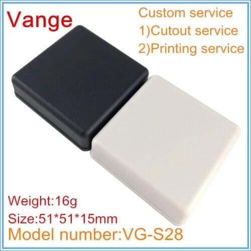 10pcs/lot injection molded housing IP54 ABS plastic instrument box for electronic PCB 51*51*15mm