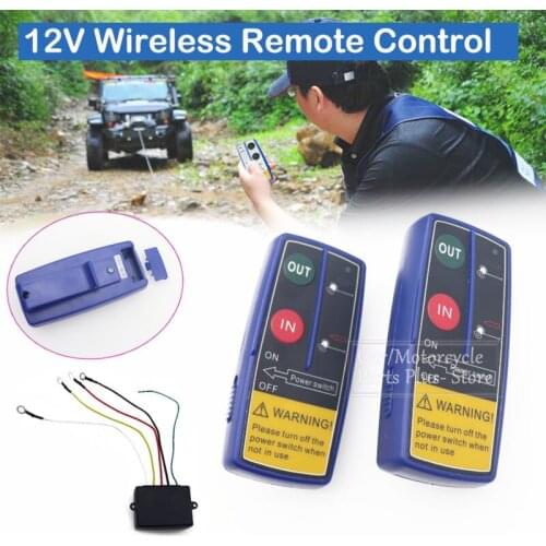 12V Car Wireless Winch Electric Remote Control With Manual Transmitter Set Truck ATV Truck Vehicle Trailer Kit For Jeep SUV