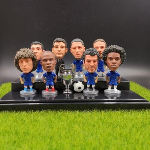 Soccer Player 2.5inch Mini Model CLS KANTE HAZARD LUIZ WILLIAN Footballplayer 6.5CM Action Figures Doll