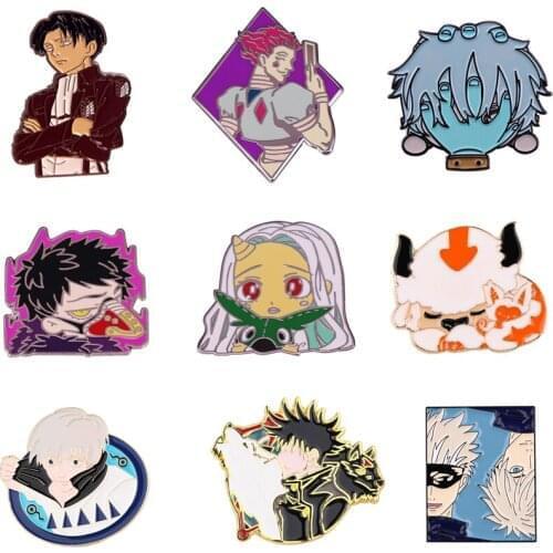 20pcs/lot J2901 Anime Brooch Cartoon Enamel Pins For Women Men Backpack Brooch Personality Pin Accessory