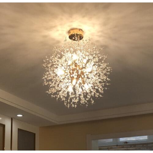 2021 Modern Crystal Dandelion Chandelier indoor Lighting Pendant Lamp For Living Room Dining Room Home decorative luminaires