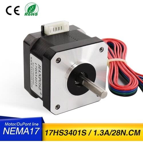 10PCS 17HS3401S 4-lead NEMA17 Stepper Motor 28N.cm 1.3A 1.8 degree 34mm Two Phase Hybrid 12V Stepper Motor High Qualtiy for 3D