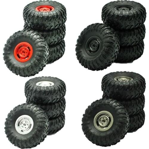 4pcs/set Upgrade Metal Wheel Rubber Tyres Spare Parts for 1/16 WPL C24 C34 B16 69HE