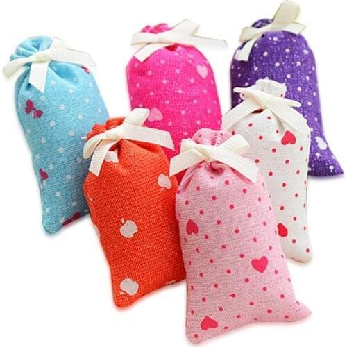 4Pcs/ Lot Natural Plant Mothproof Fragrance Sachet Bag Car Wardrobe Incense Rose Lily Jasmine Lavender Sachet 10g