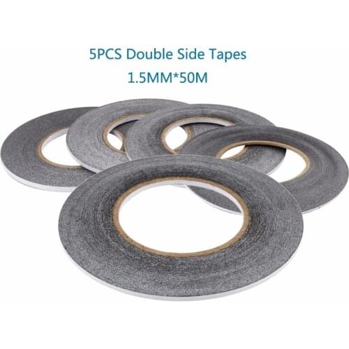 5PCS/LOT 1.5MM * 50M Double Sided Adhesive Tapes For Cellphone Touch Screen Repair Touch Screen/LCD/Display Glass