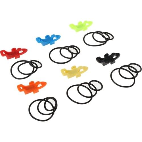 6Pcs Fishing Rod Pole Hook Keeper Holder With Rubber Rings Adjustable