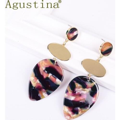 Acrylic Earrings long Drop Earrings For Women Fashion Jewelry girl Punk Multicolor Earings Resin geometric gifts Accessories