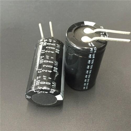 2pcs 220uF 400V NICHICON DQ Series 25x40mm 400V220uF Horizontal Mounting Type Aluminum Electrolytic Capacitor