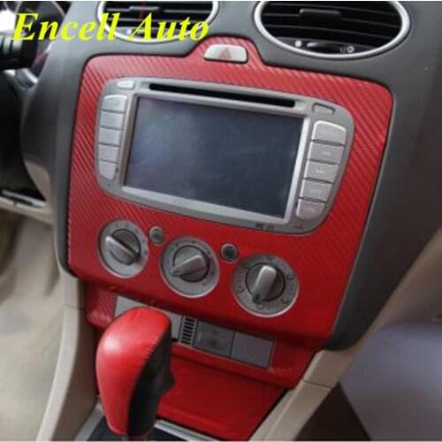 Car Covers 3D Carbon Fiber Console Protector Sticker Case For Ford Focus 2 2009 2010 2011 2012 2013 Accessories Car Styling