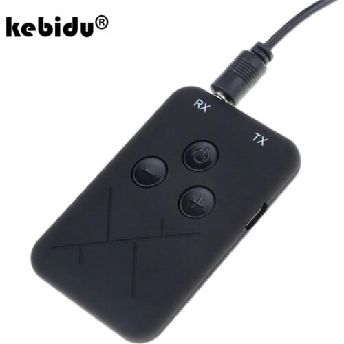 Kebidu 2 in 1 Bluetooth Transmitter Bluetooth Wireless Audio Receiver Adapter Mini 3.5mm TV Receiver Stereo Audio Music Adapter