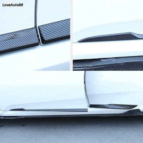 Car Side Skirt Car ABS Chrome Side Body Door Decoration Trim Accessories For Honda Civic 10th 2016 2017 2018 2019 2020