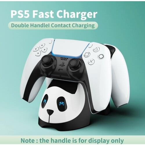 Dual Charger Dock For PS5 Controller Fast Charging Stand for Playstation 5 Lovely Panda Charging Base Holder