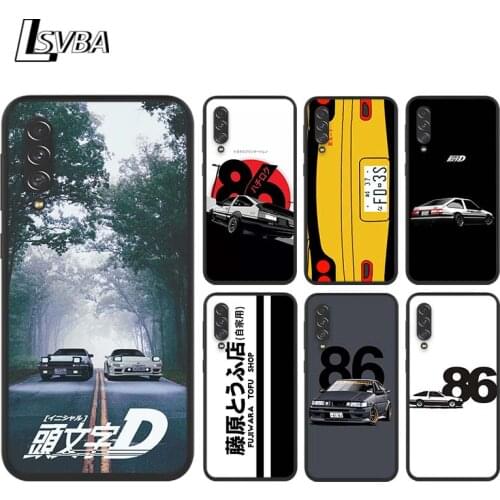 Initial D AE86 For Samsung Galaxy A90 A80 A70 S A60 A50S A30 S A40 S A2 A20E A20 S A10S A10 E Black Soft Phone Case