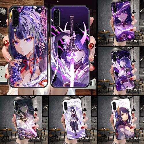 Genshin Impact RAIDENSHOGUN Phone Case For Samsung Galaxy A 10 12 20E 21S 30 32 40 50 51 52 70 71 72 5 6 7 2016 2018 black