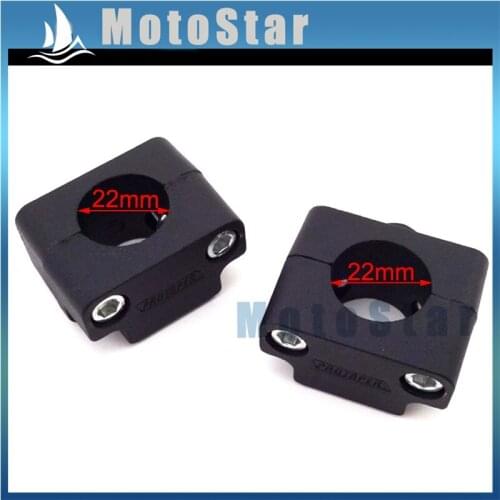 Black Aluminum Bar Clamp Risers Taper For 1 1/8" 28mm Fat Handle Sport ATV Quad 4 Wheeler TRX450r TRX250r TRX300ex TRX400ex