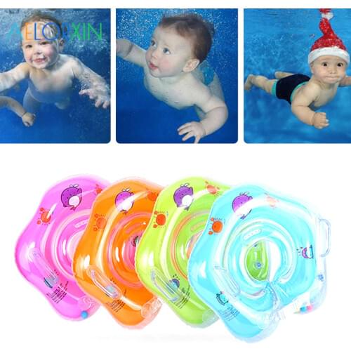 Baby Inflatable Swim Ring Newborns Bathing Circle Baby Neck Float Inflatable Wheels Pool Rafts Summer Toys Swimming Accessories