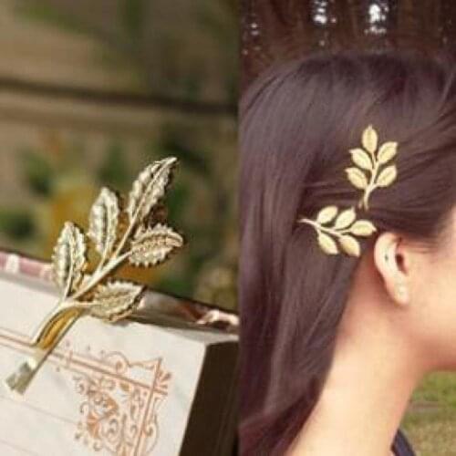 European and American retro Sen Department of olive branches leaves beautiful bride jewelry hairpin side folder free shipping