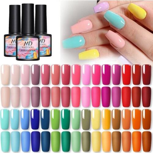 8ml Nail Gel Polish Semi Permanent Hybrid Varnish Soak Off UV Gel For Manicure Base Top Coat Nail Art UV Nail Gel Varnishes