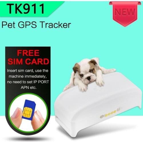 Best Mini Pets GPS Tracker TK911 GPS LBS Wifi Tracker for Cats Dogs Waterproof IP66 Built-in Battery Geo-fence Realtime Tracking