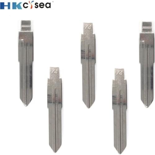 HKCYSEA KD#74 Metal Blank Uncut Flip KD Remote Key Blade Type #74 for Pentium B50 Car Key Remote Blade Replacement
