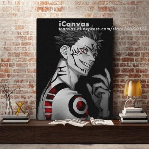 Jujutsu Kaisen Sukuna Anime Canvas Home Decor Painting Wall Art Decoration Prints Dorm Living Room Bedroom Poster