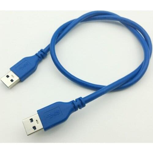 USB 3.0 Cables 5Gbps Type A Male to Type A Male 6FT 0.6m Extension Data Sync Cord Cable Blue Color for Bitcoin Mining
