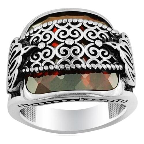 925 Silver King Crown Printed Ring for Men