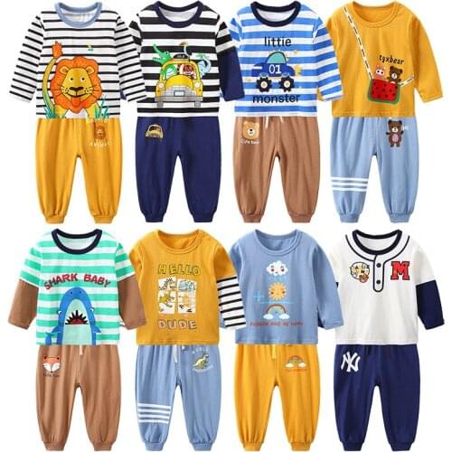 Toddler Baby Clothes Suits Casual Baby Girls Boys Clothing Sets Children Suits Clothes 2 Pieces Sweatshirts Sport Pants Kids Set