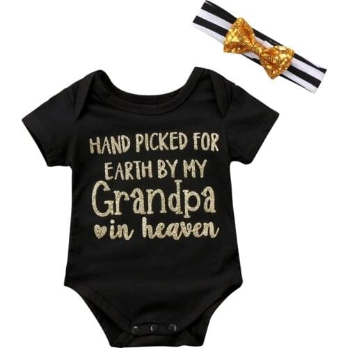 Summer Baby Romper 2018 New Newborn Baby Girls Romper suit Playsuit Sunsuit+Headband Outfit Clothing