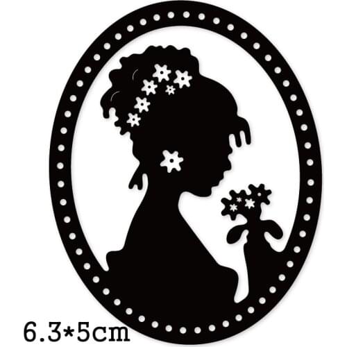 Metal Cutting Dies Girl Mirror Frame 2020 New Crafts Stencil For DIY Scrapbooking Paper/photo Cards Making Embossing Die