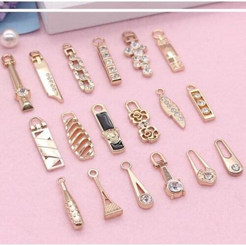 Metal zipper slider pull 10 pieces a lot alloy zipper accessory bag accessories Please contact us to see more styles