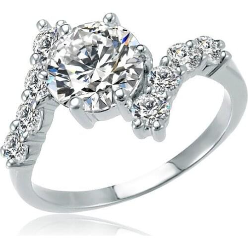 Fashion wedding ring couple jewelry cross - type pendants jewelry plating zircon jewelry