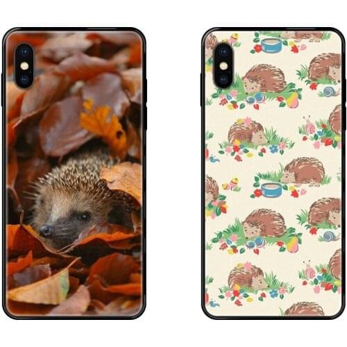 Colors For Redmi Note 4 5 5A 6 7 8 8T 9 9S Pro Max Hedgehog Cute Black Soft TPU Case Protective
