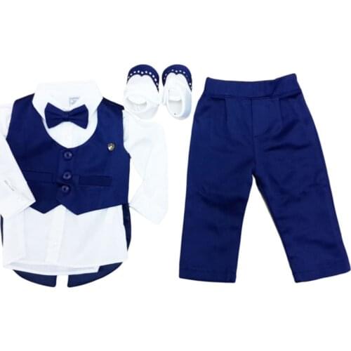 Pugi male baby three-button mevlüt team 0-3 month & palmgren-3-6 month