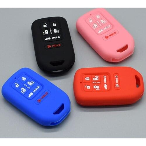 Silicone Rubber car key fob cover case shell set protect skin for HONDA Odyssey Freed Elysion MPV Remote keyless entry holder