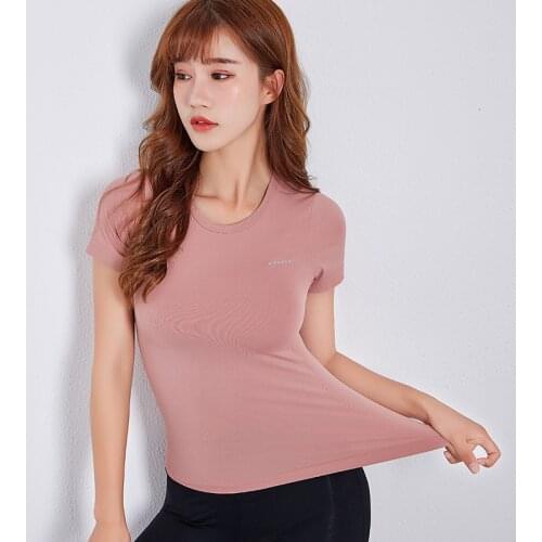 NCLAGEN Motion Woman High Elastic Force Close Short Sleeve Speed Do Bodybuilding Pity Yoga Serve t-shirt fitness sport top