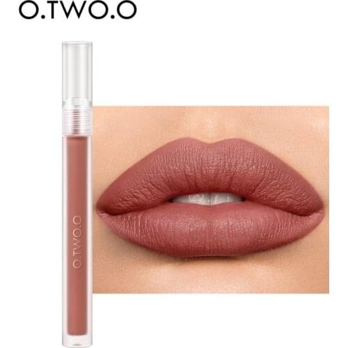 O.TWO.O nude batom fosco maquiagem prova dlong de longa pegajoso brilho labial leve hidratante batom matiz