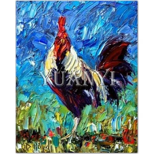 Full Round Diamond Embroidery Full Square Mosaic Cross stitch Animal 5D DIY Full Square Diamond Painting Cock Rhinestone Decor