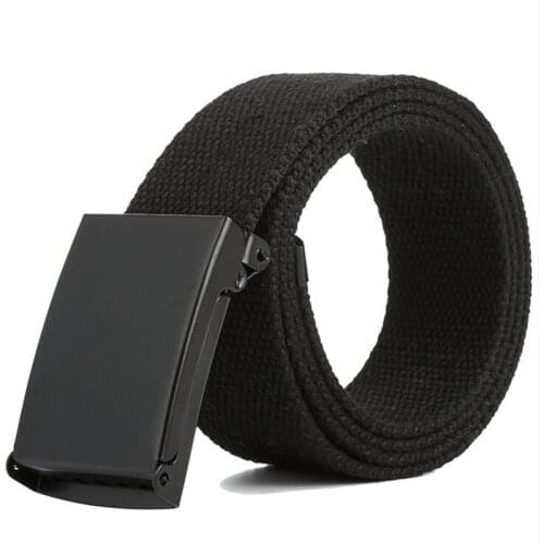 High Qualtiy Men Belt Unisex Male Casual Buckle Belts Canvas Webbing Waistband Army Tactical Waist Belt
